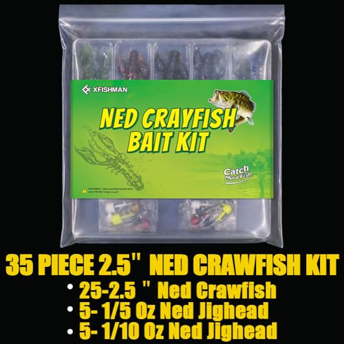 Ned Rig Kit,Finesse Baits Soft Plastic Worms Fising Lure for Bass Stick Swimbait