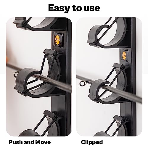 Wall Mount Fishing Rod Holders,Horizontal/Ceiling Fishing Pole Storage Rack for Garage