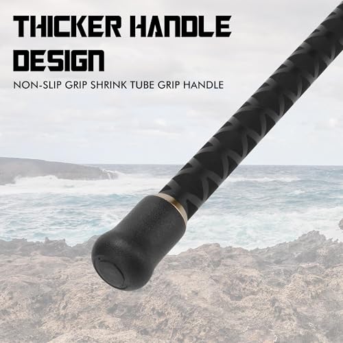 Carbon Fiber Surf Spinning Rod w/ Fuji Guides - Lightweight & Strong 2PC Pack