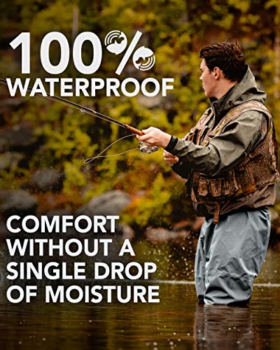 Chest Waders - 2-ply Nylon/PVC Waterproof Lightweight Fishing Waders w/ Boots