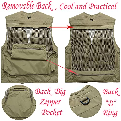 Men's Casual Lightweight Outdoor Fishing Vest w/ Jacket Multi Pockets