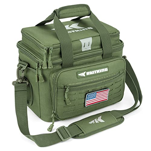 KastKing Karryall Fishing Tackle Bags for Saltwater or Freshwater Fishing  Water Resistant Material  Fishing Gear Storage  Medium Khaki