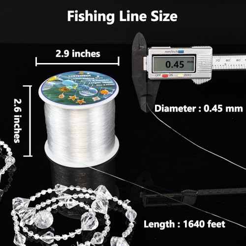 Fishing Wire, 1640ft Clear Fishing Line, Strong Invisible String for Hanging Decorations