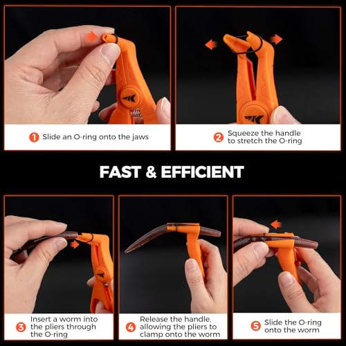 AlumaStream 7.5" Aluminum Fishing Pliers, Crossover Pliers, Wacky & Neko Rig Pliers