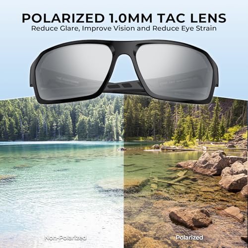 Polarized Fishing Sunglasses,UV400 Protection Full Wrap Frame Sports Cycling Sunglasses
