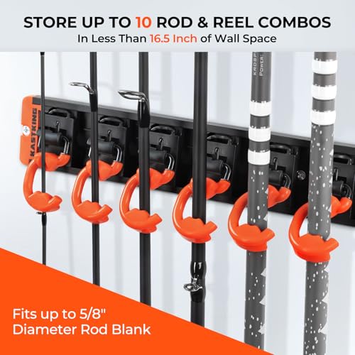 2pcs Pivot Grip Fishing Rod Holder–Adjustable,Space-Saving Wall-Mounted Rod Holder