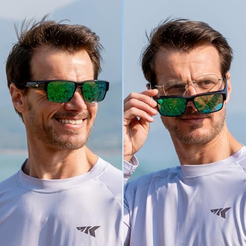 Molino Fit-Over Polarized Sunglasses,UV400 Protection Ultralight Wraparound Fishing Sunglass