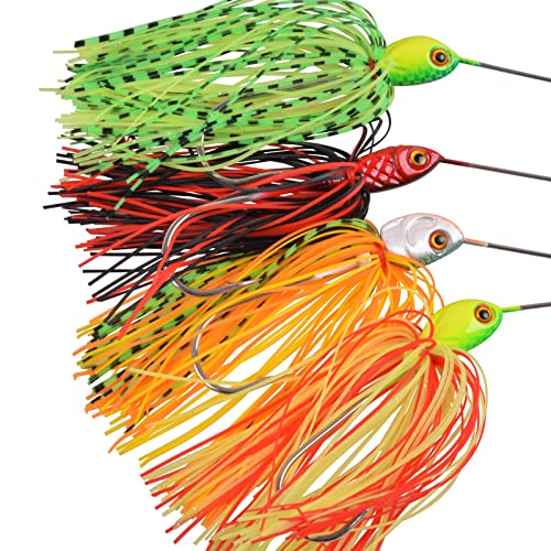 Fishing Lures Spinnerbait,Bass Fishing Lure Spinner Baits Kit Hard Metal