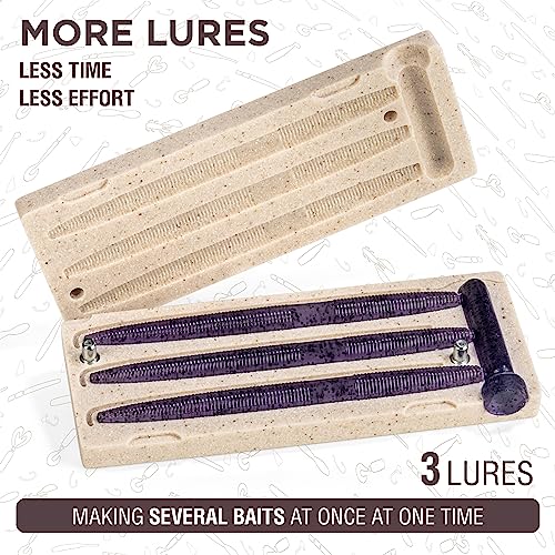 Premium Soft Plastiс Mold Lure Making Injection Molds Fishing Lures 3 Cavity Yama Senko 5''
