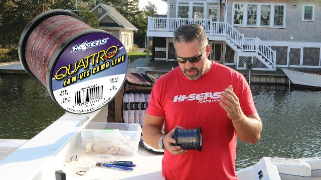 Quattro Monofilament Fishing Line - Low-vis 4 Color Camo,Strong & Durable Performance Saltwater
