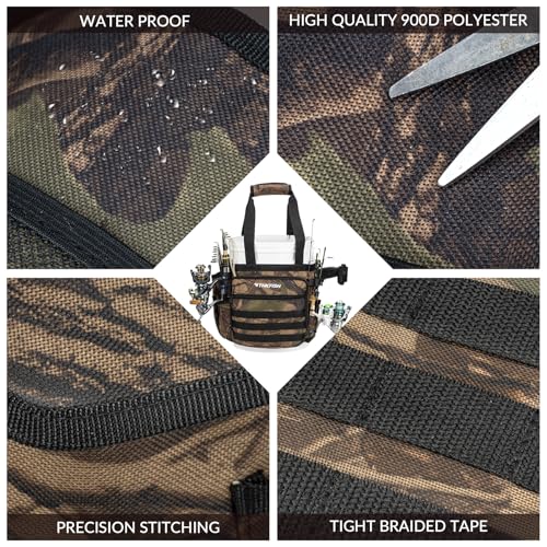 Fishing Bucket Organizer for 5gal Bucket,Ice Fishing Bucket Bag w/ Rod & Plier Holder