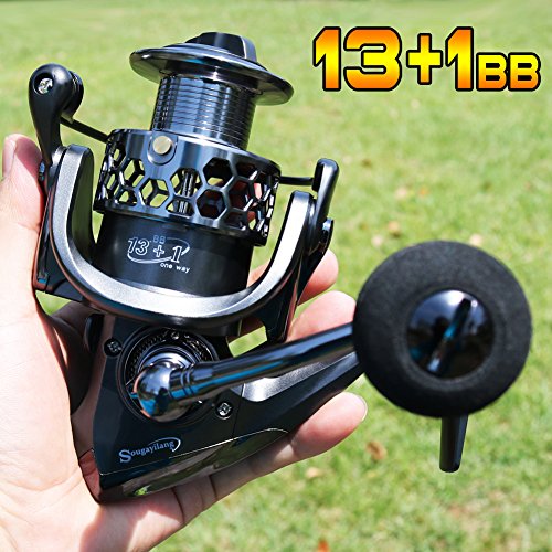 Fishing Reel 13+1BB Light Weight Ultra Smooth Aluminum Spinning Fishing Reel