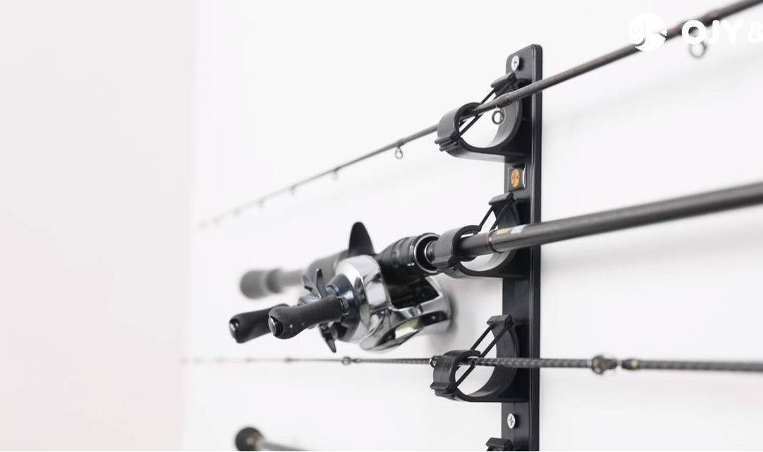 Wall Mount Fishing Rod Holders,Horizontal/Ceiling Fishing Pole Storage Rack for Garage
