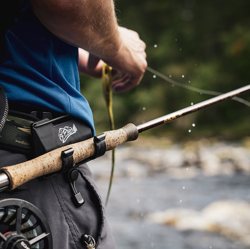 3rd Hand Belt Clip Rod Holder for Fly Fishing and Spinning Rod