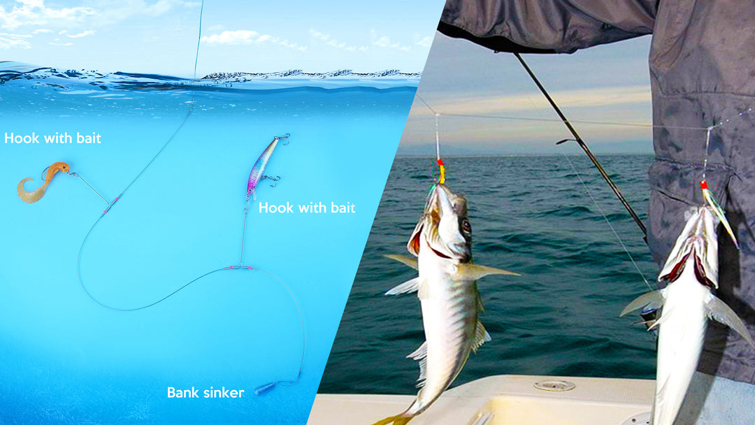 Fishing Leaders, Fish Line Stainless Steel Wire w/ Swivels Snap Connect Fishing Gear