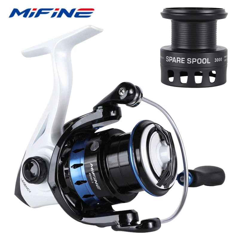 MIFINE LEGENCY Ultralight Spinning Reel 8KG Max Drag Size500 Ice Fishing Reel 5.1:1 Spare Spool Saltwater Freshwater mini reels