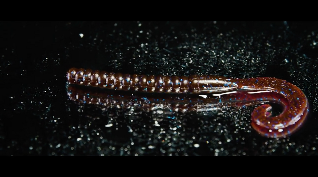 PowerBait Power Worms Fishing Soft Plastic Curly Tail Bait - Ribbon-tail Worm