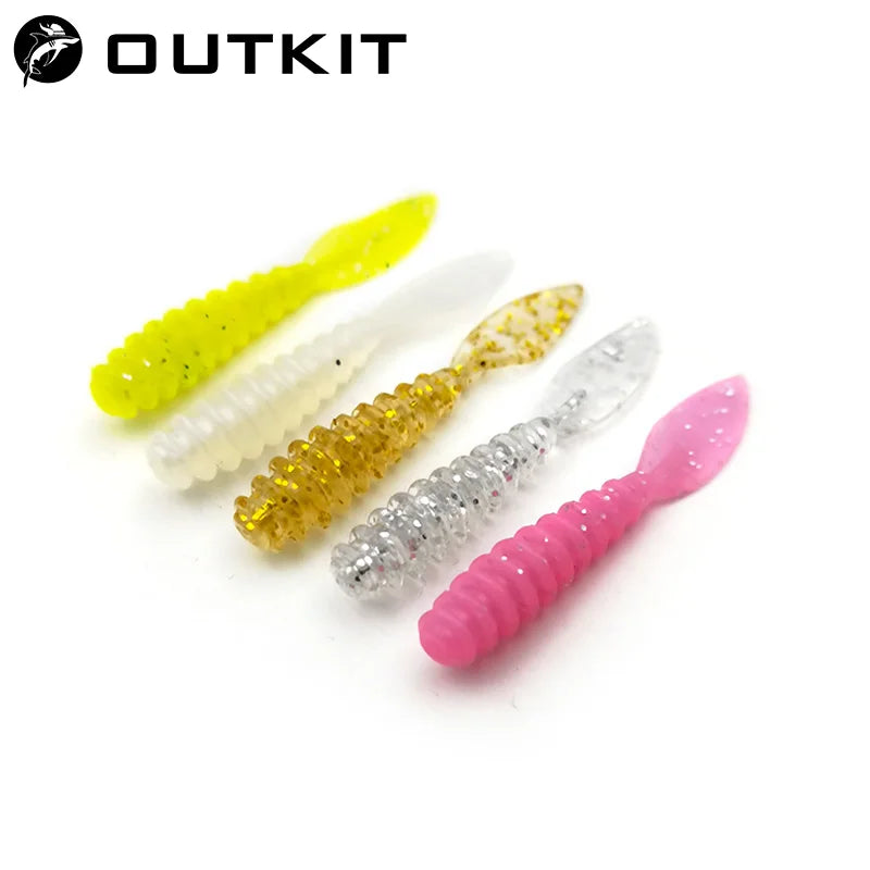 New 10pcs Wobblers mini Ocean Rock Fishing Soft Lures Rubber Soft Baits 3.5cm Soft Worm Artificial Baits Bass Silicone Fish