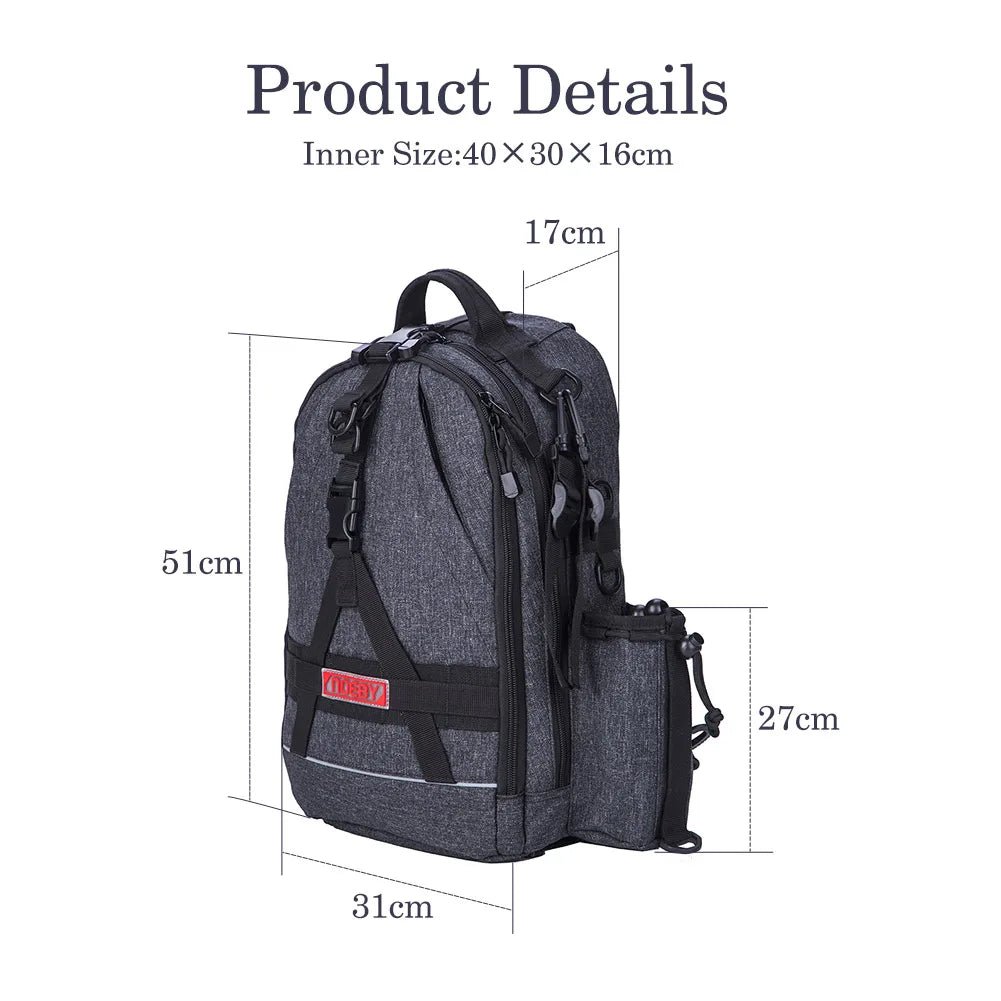 NOEBY Fishing Bag 51*31*17cm Multi-function Wear-resistant Waterproof Quality Travel Hiking Outdoor Backpack Sport Fishing Bags