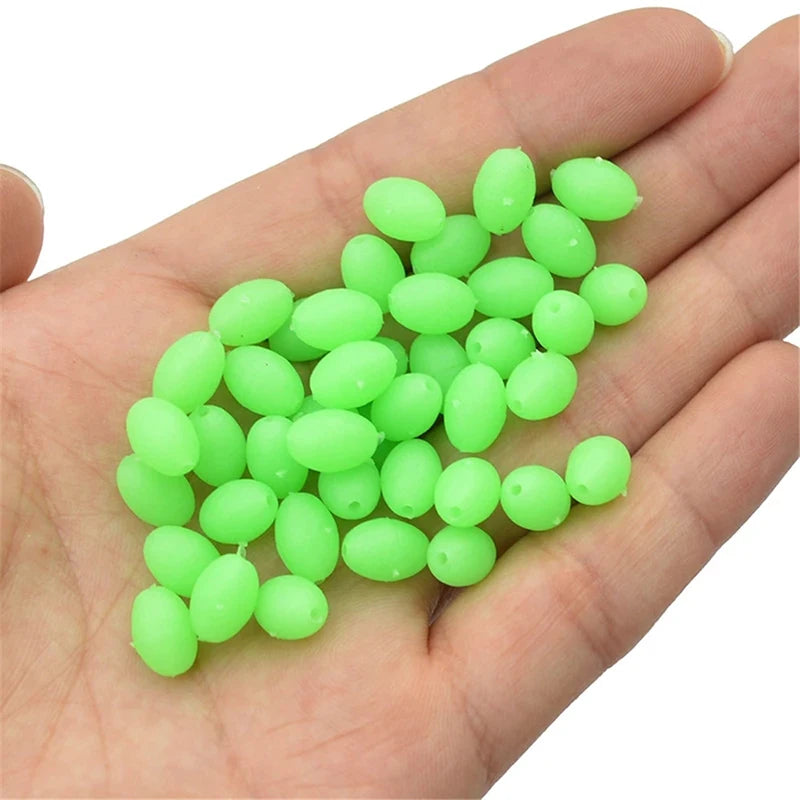 375Pcs/Set Night Luminous Fishing Beads Soft Worms Glow Sea Fishing Lure Bait Floating Float Fishing Tackles Accessories M062