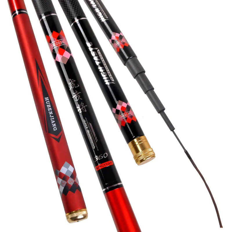 Goture 1/9 Power Super Hard Fishing Rod 3.6m-6.3m Carbon Telescopic Carp Rod Stream Hand Pole Fishing Accessories