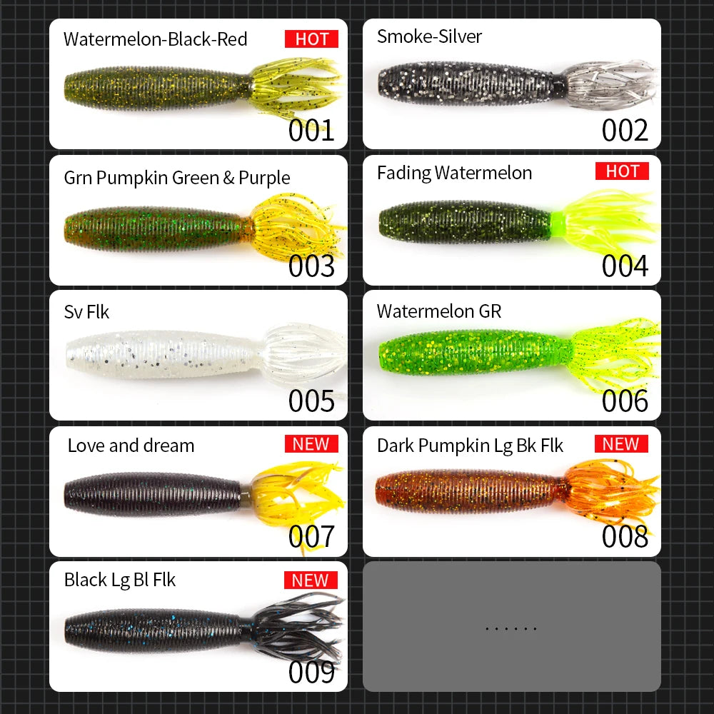 Hunthouse Fat ika 100mm 10g soft fishing lure 4pcs/bag easy shiner shad lure silicone for black bass perch zander leurre souple