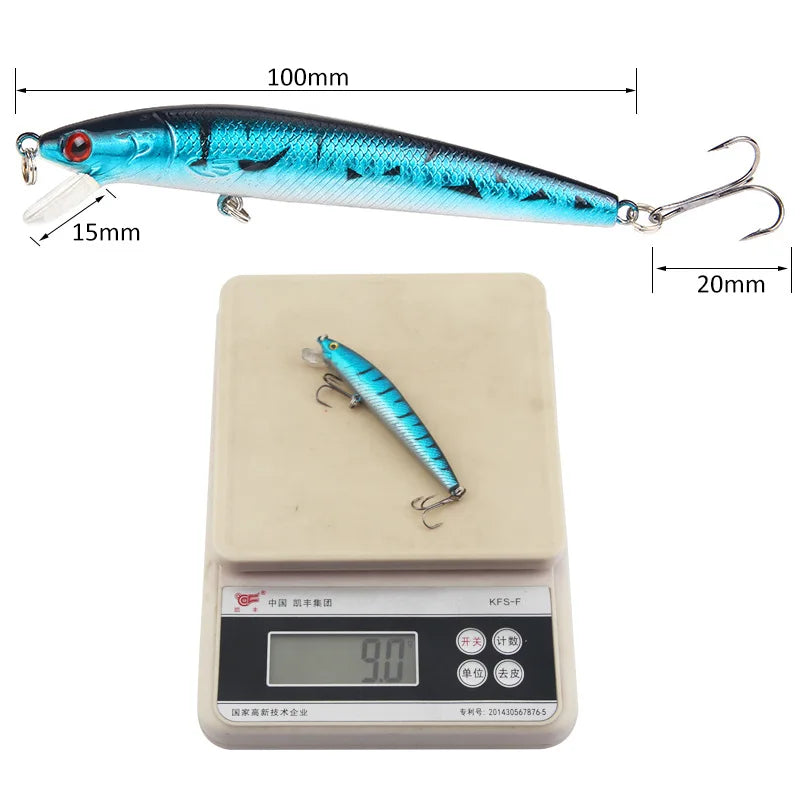 1PC Japanese Minnow Fishing Lures Floating Hard Bait95mm 7g Artificial Bait Wobbler Crankbait Carp Perch Pesca Fishing Tackle