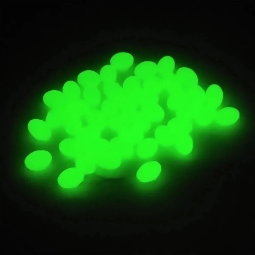 375Pcs/Set Night Luminous Fishing Beads Soft Worms Glow Sea Fishing Lure Bait Floating Float Fishing Tackles Accessories M062