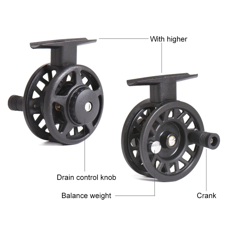 Ultralight High Quality Portable Fly Fishing Reel  Plastic Left / Right Hand Former Ice Fishing Wheels for Ocean / Lake Fishing