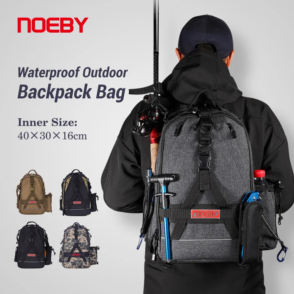 NOEBY Fishing Bag 51*31*17cm Multi-function Wear-resistant Waterproof Quality Travel Hiking Outdoor Backpack Sport Fishing Bags