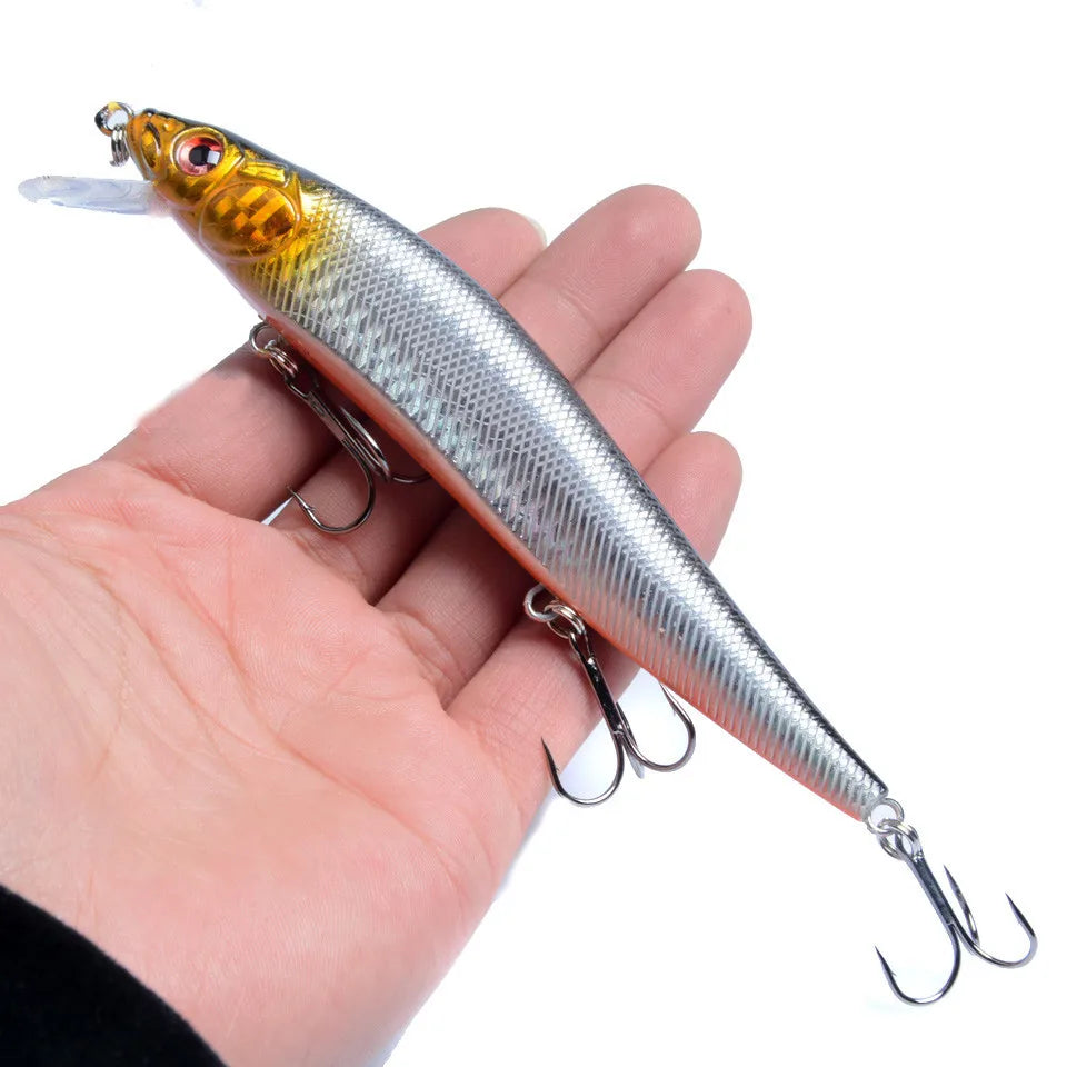 1PC Fishing Lures Swim Minnow Jig Hard Bait14cm/23g Artificial Trolling Crankbait Wobbler Lures Pike Treble Hook Fishing Tackle