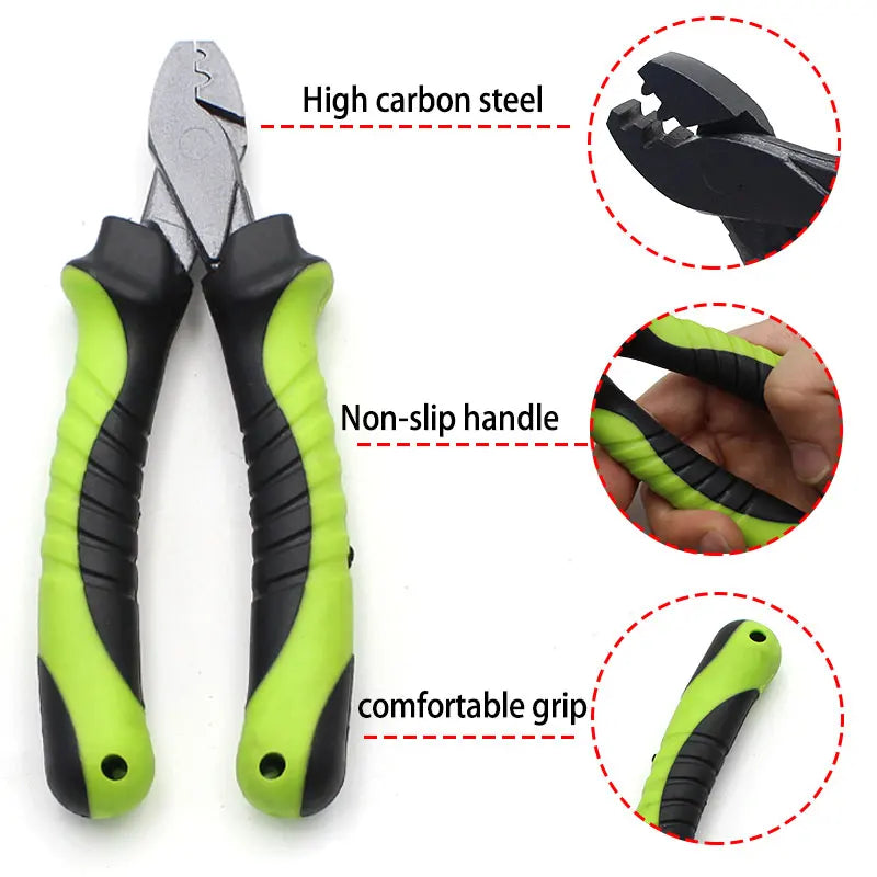 Carp Fishing Tools Multifunction Scissor Crimping Plier High Carbon Steel Jaws Fishing Line Hook Cutter Fishing Hook Split Plier