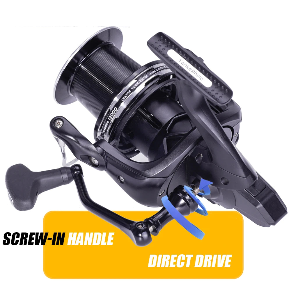 Fishing Reel Distant Wheel Sea Surf Spinning Reels Carbon Drag 27kg 13+1BB Saltwater Boat Coil Accesorios Open Face Carretilha