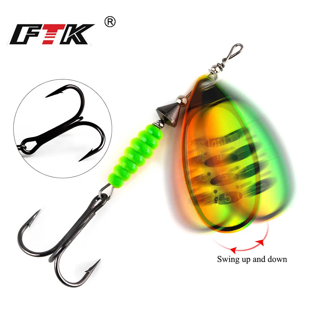 Spinner Bait Metal Fishing Lure 8.4g 12.5g 14.7g Hard Baits Bass Pike Spoon Treble Hook Fishing Tackle High Quality