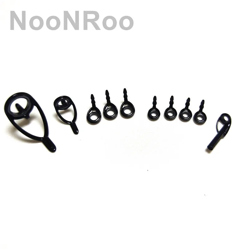 NooNRoo Bass rod and Casting Fishing Rod Guide  Kit Stainless Steel Guide DIY Repair rod