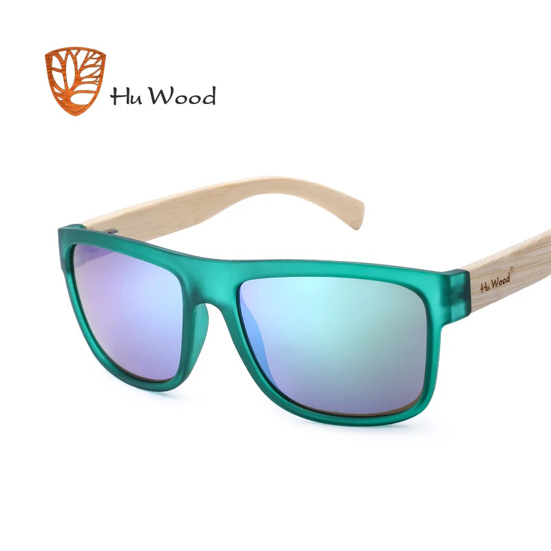 HU WOOD New Arrival Sea Gradient Shades Sun glasses for Men Bamboo Sunglasses Red UV400 Lenses Sport Fashion Driving GR8010