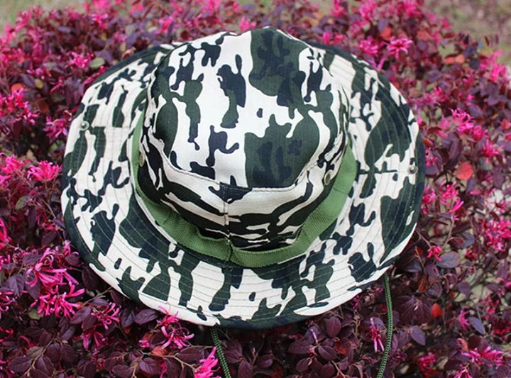 Bucket Hat Boonie Hunting Fishing Outdoor Cap Wide Brim Military Unisex Sun Camo Sports Hats