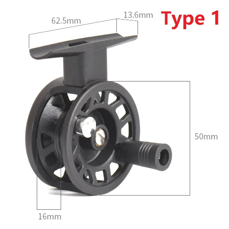 Ultralight High Quality Portable Fly Fishing Reel  Plastic Left / Right Hand Former Ice Fishing Wheels for Ocean / Lake Fishing