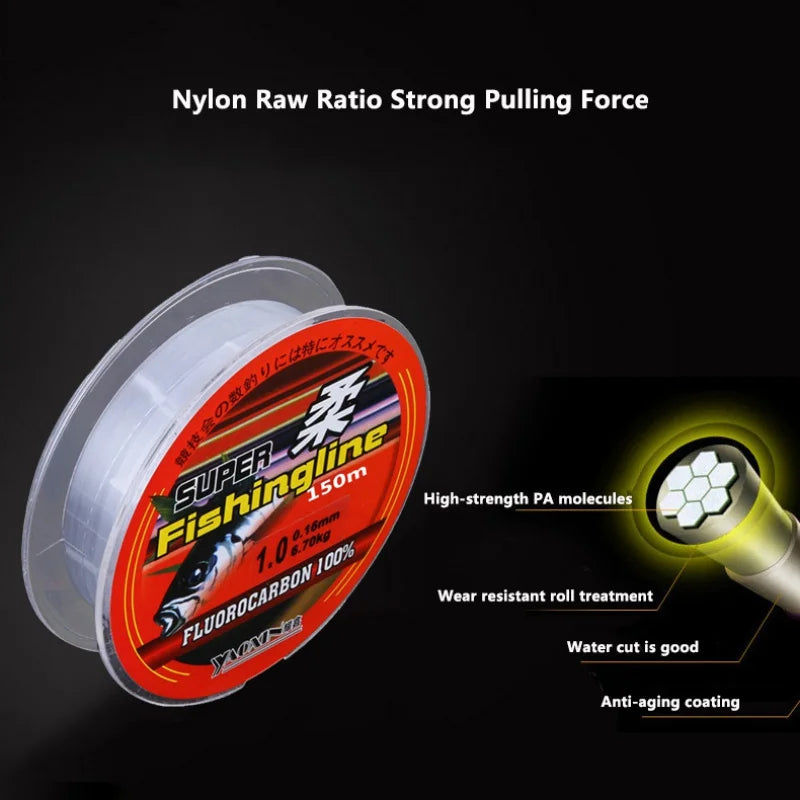 150m 200M Fishing Line Super Strong Japanese 100% Nylon Not Fluorocarbon Fishing Tackle Not linha multifilamento 2020