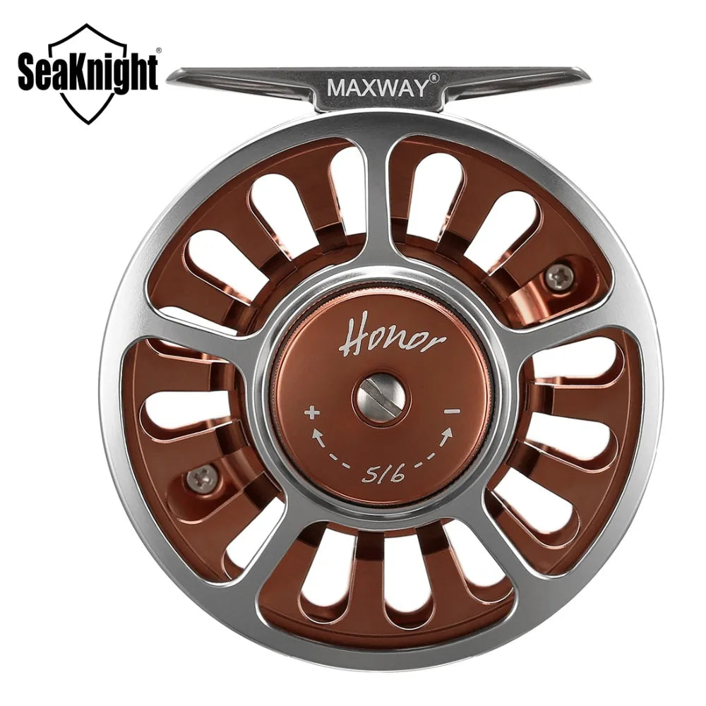 SeaKnight HONOR Fly Fishing Reel Machined Aluminum Full Metal Fishing Wheel Saltwater Freshwater Fishing 3/4 5/6 7/8 9/10