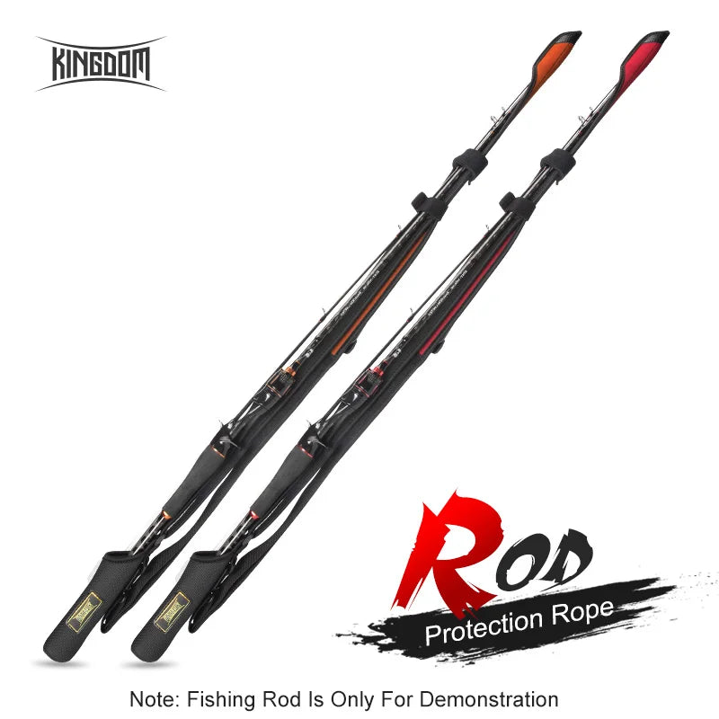 Kingdom Spinning Fishing Rods 102cm-152cm Casting Rod Protection Rope Length Adjustable For Protection Rods Cap Pole Storage Bag