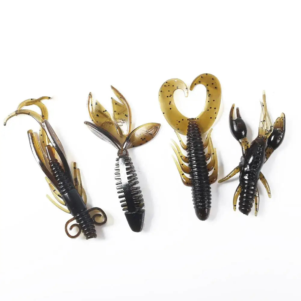 4pcs/set Plastic Fishing Lure Bionic Bait 2g/5.5cm/5.8cm/6cm  Artifical Soft Bait Fishing Accessories