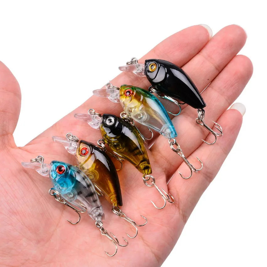 9Pcs Crankbait Fishing Lures 4.5cm 3.5g Mini Wobblers Crank Fishing Lure Tackle Pesca Topwater Hard Carp Bait Crankbaits Kit