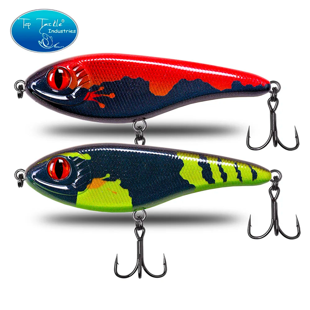 CF Lure 90mm/120mm/150mm (Color 1~24) Slow Sinking jerkbait musky pike slider Bass fishing lure Tackle