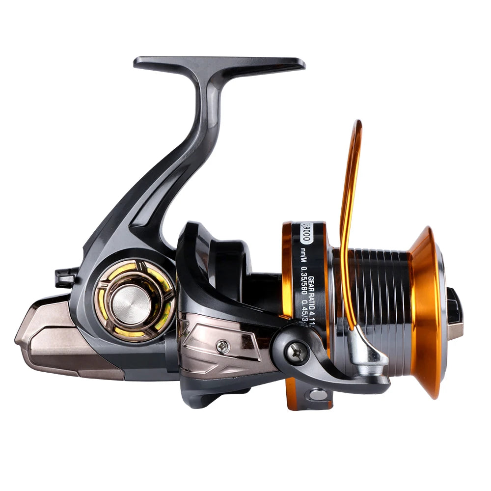 LJ9000 Saltwater Boat Fishing Reel Big Spinning Reel Carp Fishing wheel 12+1BB Metal Spool  For Trolling Long Casting