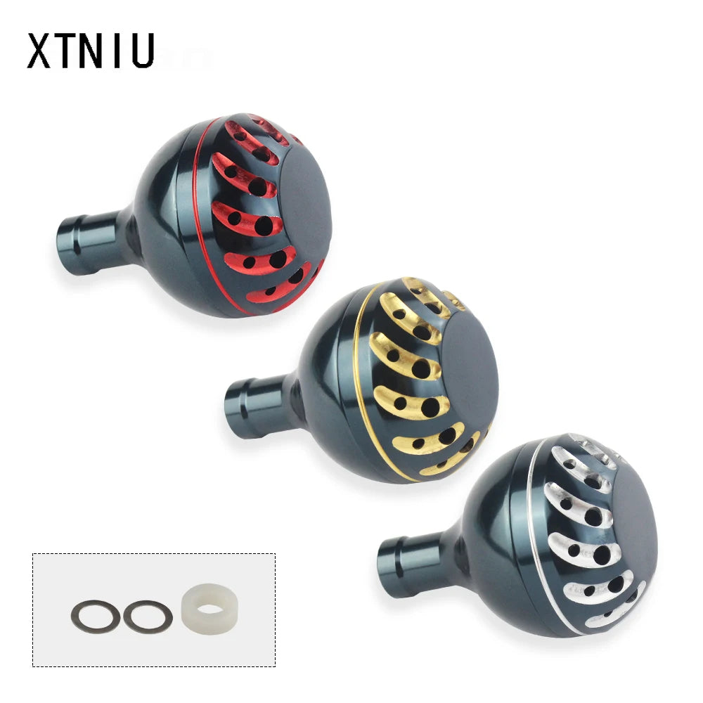 XTNIU  Alloy Alluminum Diameter 30/35/38mm Fishing Handle Knob For 7*4*2.5mm Bearing Size Baitcasting Fishing Reel Rocker Tool