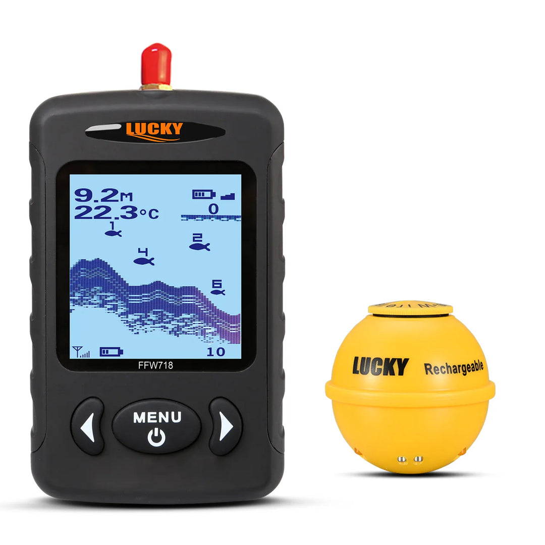 Russian menu! Russian Menu Wireless Sonar Portable Fish Finder Sensor Echo Sounder Alarm River Lake Sea Bed Live 135ft/45M