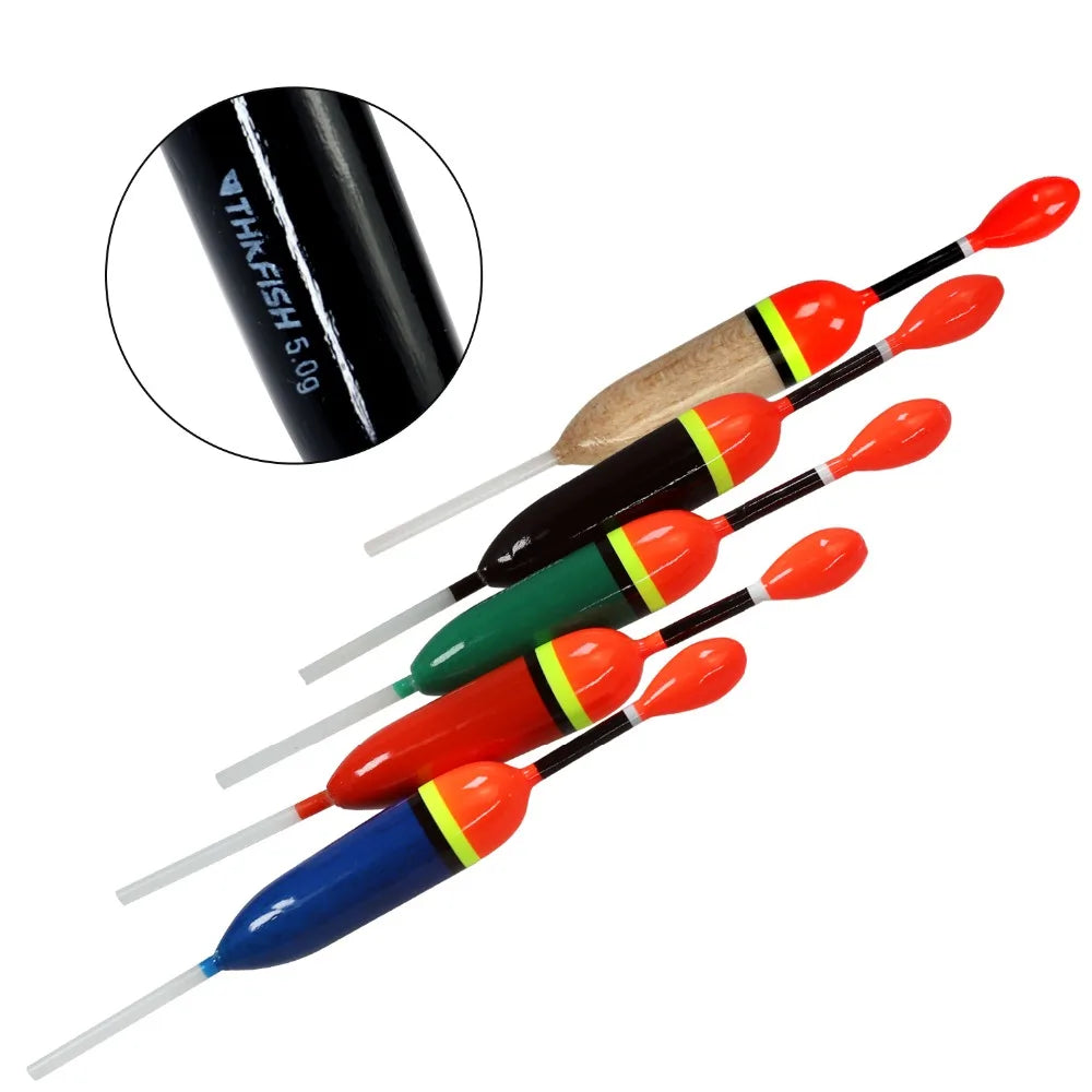 5 piece/set Fishing Slip Float Bobbers 15g 5g Balsa Wood Fishing Slip Float Slip Bobber Rigs For Fishing