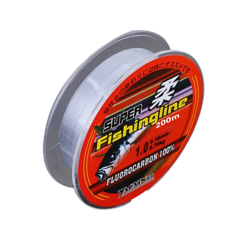 200m Fishing Line 3.8-21kg Smooth Durable Fishing Line Nylon Transparent Fluorocarbon Fishing Tackle Not linha multifilamento