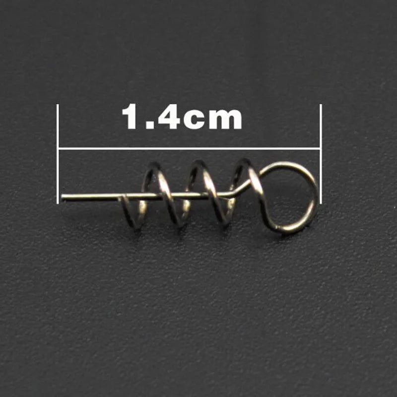 50 or100pcs/Lot Spring Lock Pin Crank Hook Fishing Connector Stainless Steel Swivels&Snap Soft Bait Accessories Pesca Tackle